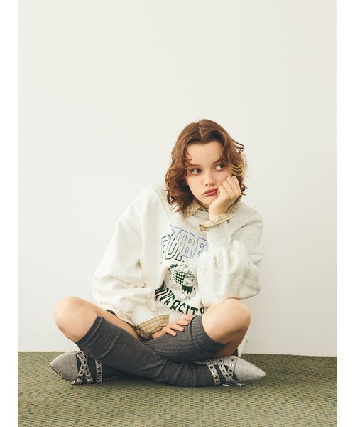 FURFUR（ファーファー）の「リメイクデザインスウェット（スウェット・レディース・ネイビー/ホワイト/サックスブルー・F）」の8枚目の写真