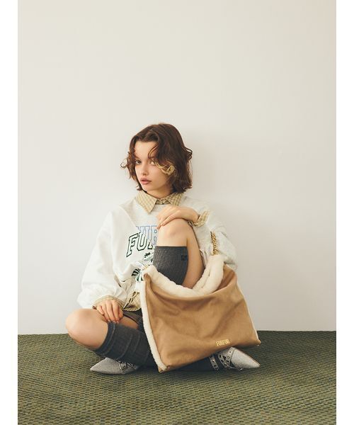 FURFUR（ファーファー）の「リメイクデザインスウェット（スウェット・レディース・ネイビー/ホワイト/サックスブルー・F）」の9枚目の写真