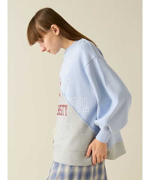 FURFUR（ファーファー）の「リメイクデザインスウェット（スウェット・レディース・ネイビー/ホワイト/サックスブルー・F）」の12枚目の写真