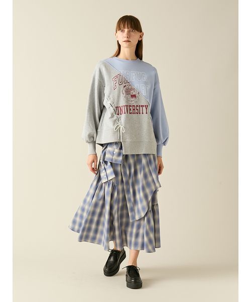 FURFUR（ファーファー）の「リメイクデザインスウェット（スウェット・レディース・ネイビー/ホワイト/サックスブルー・F）」の15枚目の写真