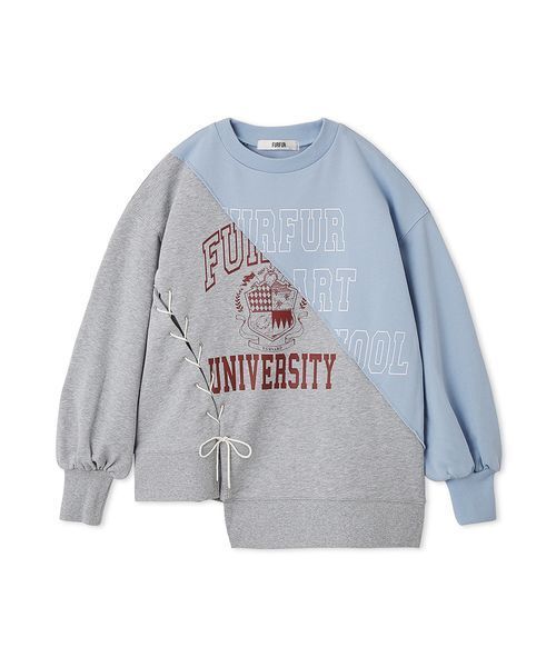 FURFUR（ファーファー）の「リメイクデザインスウェット（スウェット・レディース・ネイビー/ホワイト/サックスブルー・F）」の18枚目の写真