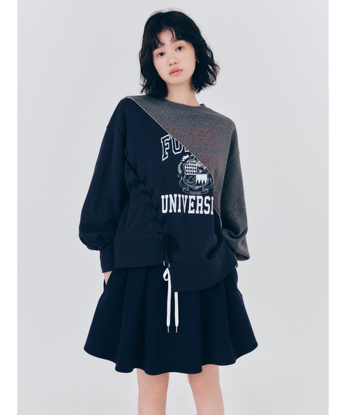 FURFUR（ファーファー）の「リメイクデザインスウェット（スウェット・レディース・ネイビー/ホワイト/サックスブルー・F）」の5枚目の写真