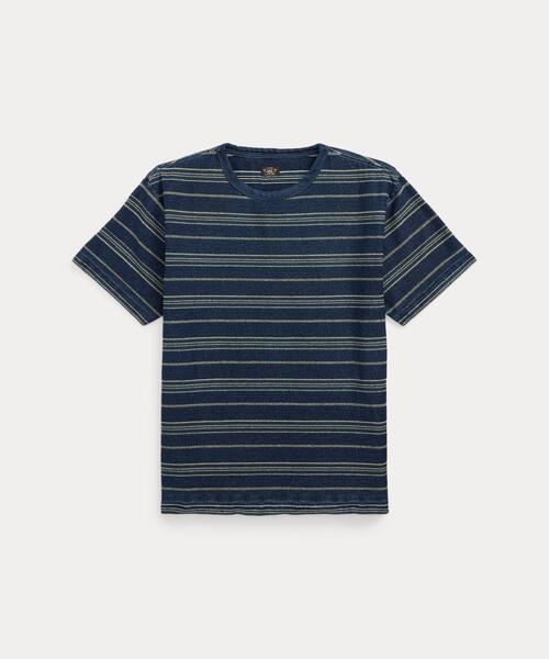 【RRL】インディゴストライプドジャージーTシャツ インディゴ ストライプド ジャージー Tシャツ(Tシャツ