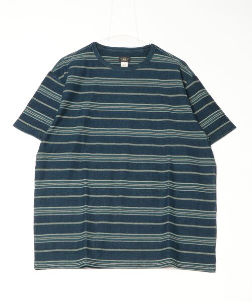 【RRL】インディゴストライプドジャージーTシャツ インディゴ ストライプド ジャージー Tシャツ（Tシャツ
