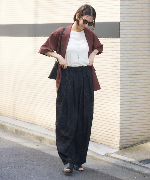 KATHARINE ROSS（キャサリンロス）の「【KATHARINE ROSS】フラワーカット ジャガードパンツ（その他パンツ・レディース・ブラウン/ブラック・MEDIUM）」の6枚目の写真