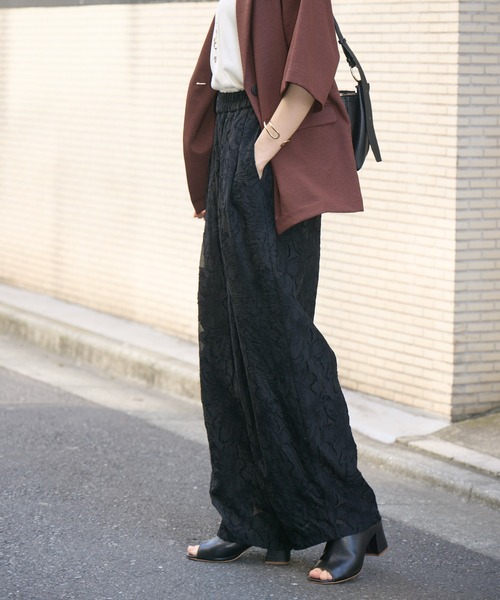 KATHARINE ROSS（キャサリンロス）の「【KATHARINE ROSS】フラワーカット ジャガードパンツ（その他パンツ・レディース・ブラウン/ブラック・MEDIUM）」の7枚目の写真