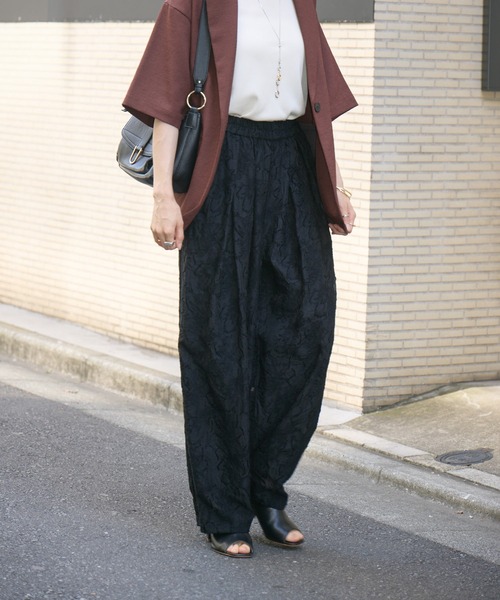 KATHARINE ROSS（キャサリンロス）の「【KATHARINE ROSS】フラワーカット ジャガードパンツ（その他パンツ・レディース・ブラウン/ブラック・MEDIUM）」の20枚目の写真