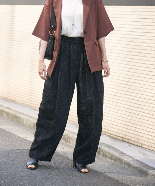 KATHARINE ROSS（キャサリンロス）の「【KATHARINE ROSS】フラワーカット ジャガードパンツ（その他パンツ・レディース・ブラウン/ブラック・MEDIUM）」の21枚目の写真