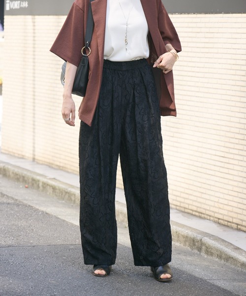 KATHARINE ROSS（キャサリンロス）の「【KATHARINE ROSS】フラワーカット ジャガードパンツ（その他パンツ・レディース・ブラウン/ブラック・MEDIUM）」の22枚目の写真