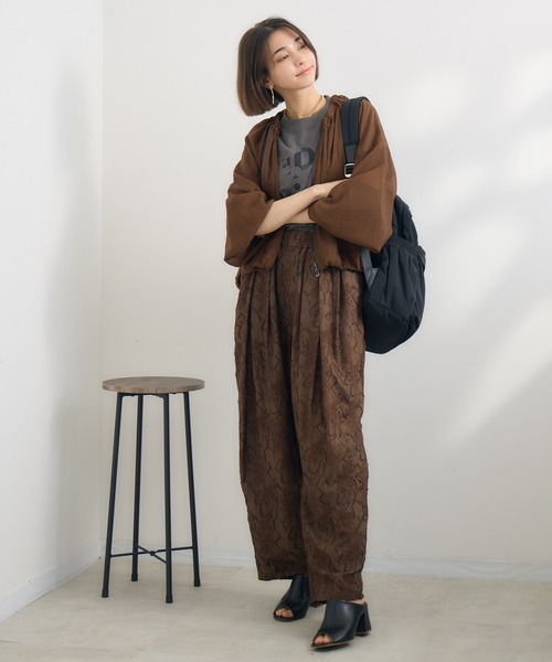 KATHARINE ROSS（キャサリンロス）の「【KATHARINE ROSS】フラワーカット ジャガードパンツ（その他パンツ・レディース・ブラウン/ブラック・MEDIUM）」の15枚目の写真