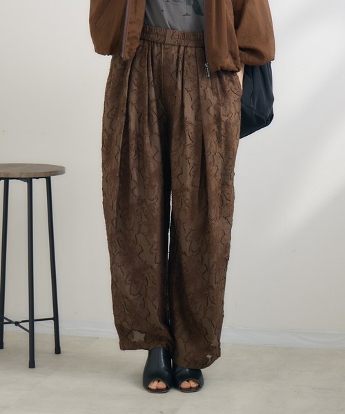 KATHARINE ROSS（キャサリンロス）の「【KATHARINE ROSS】フラワーカット ジャガードパンツ（その他パンツ・レディース・ブラウン/ブラック・MEDIUM）」の16枚目の写真