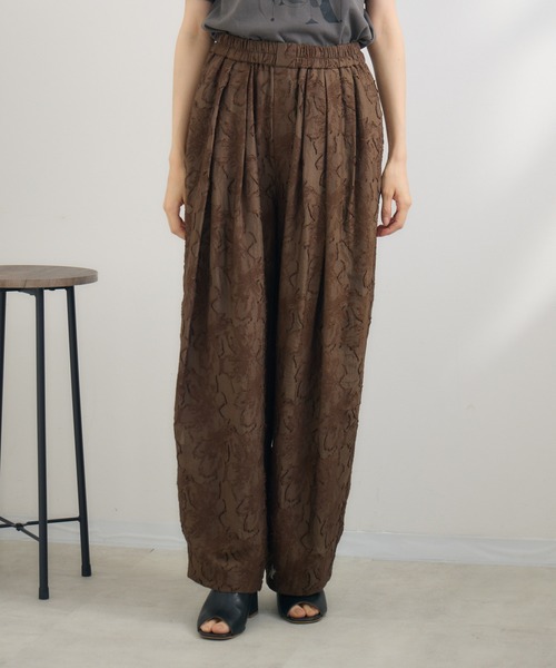 KATHARINE ROSS（キャサリンロス）の「【KATHARINE ROSS】フラワーカット ジャガードパンツ（その他パンツ・レディース・ブラウン/ブラック・MEDIUM）」の17枚目の写真