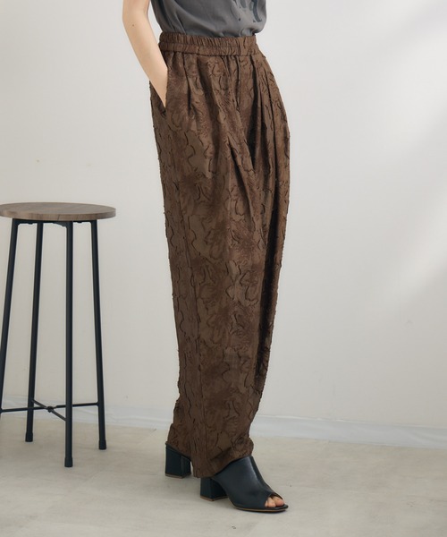 KATHARINE ROSS（キャサリンロス）の「【KATHARINE ROSS】フラワーカット ジャガードパンツ（その他パンツ・レディース・ブラウン/ブラック・MEDIUM）」の18枚目の写真