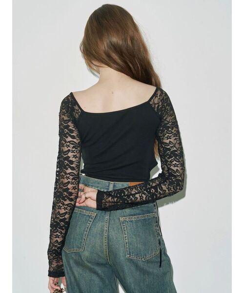 EVRIS（エヴリス）の「サイドレースアップボディースーツ（Tシャツ/カットソー・レディース・ホワイト/ブラウン/ブラック・FREE）」の11枚目の写真