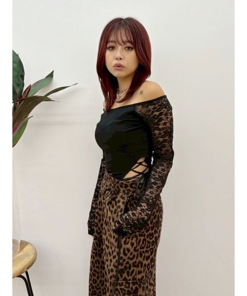 EVRIS（エヴリス）の「サイドレースアップボディースーツ（Tシャツ/カットソー・レディース・ホワイト/ブラウン/ブラック・FREE）」の18枚目の写真