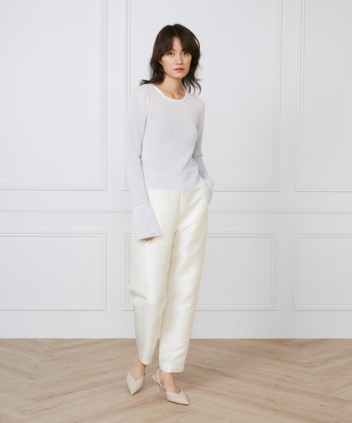 INED（イネド）の「異素材畦編みニット 《la veille by SUPERIOR CLOSET》（ニット/セーター・レディース・シルバー/ゴールド・9号）」の9枚目の写真