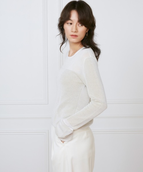 INED（イネド）の「異素材畦編みニット 《la veille by SUPERIOR CLOSET》（ニット/セーター・レディース・シルバー/ゴールド・9号）」の15枚目の写真