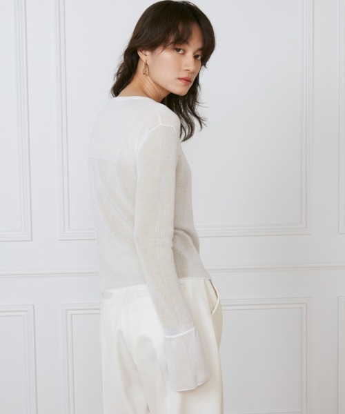 INED（イネド）の「異素材畦編みニット 《la veille by SUPERIOR CLOSET》（ニット/セーター・レディース・シルバー/ゴールド・9号）」の16枚目の写真