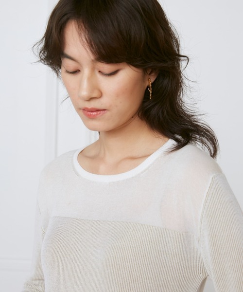 INED（イネド）の「異素材畦編みニット 《la veille by SUPERIOR CLOSET》（ニット/セーター・レディース・シルバー/ゴールド・9号）」の17枚目の写真