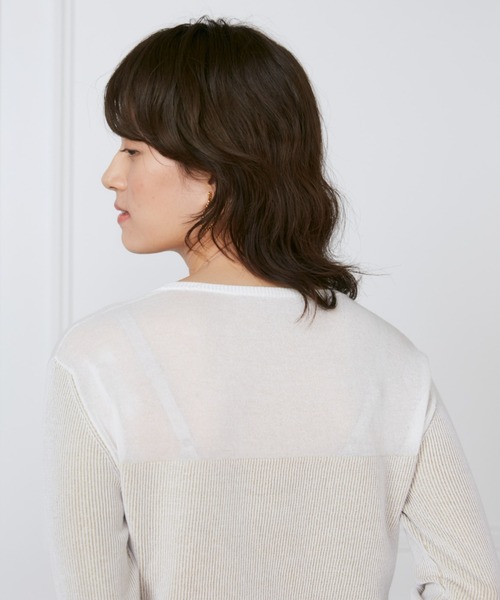 INED（イネド）の「異素材畦編みニット 《la veille by SUPERIOR CLOSET》（ニット/セーター・レディース・シルバー/ゴールド・9号）」の19枚目の写真