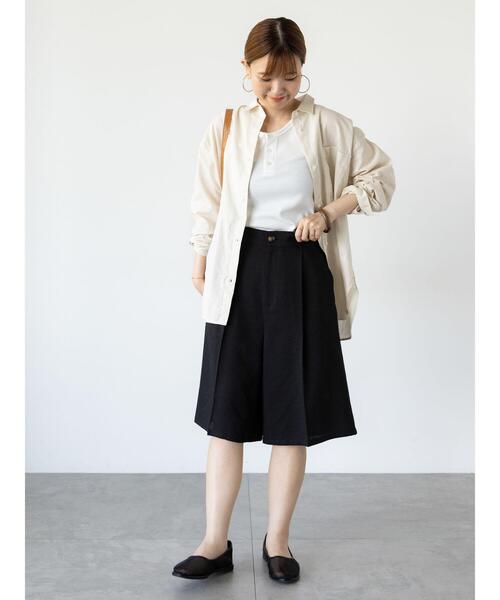 Lugnoncure(ルノンキュール)の「ワッフルヘンリータンクトップ(タンクトップ・レディース・オフホワイト/チャコールグレー/ブラック・F)」の4枚目の写真