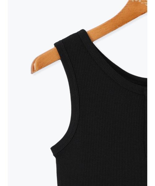 Lugnoncure(ルノンキュール)の「ワッフルヘンリータンクトップ(タンクトップ・レディース・オフホワイト/チャコールグレー/ブラック・F)」の10枚目の写真