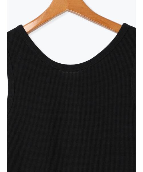 Lugnoncure(ルノンキュール)の「ワッフルヘンリータンクトップ(タンクトップ・レディース・オフホワイト/チャコールグレー/ブラック・F)」の12枚目の写真