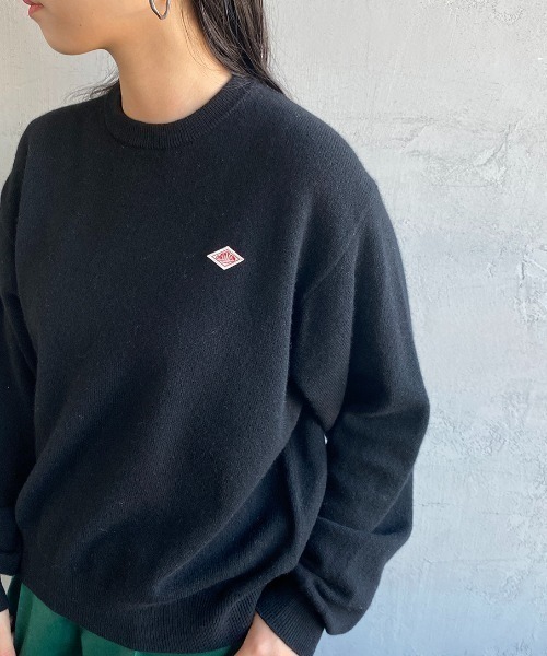 ぱ*ち様 DANTON ダントン　アイボリー　ウール　ニット プルオーバー　サイ 滑らかな肌触りのラムウールを使用したニットプルオーバー♪