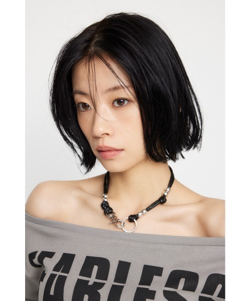 LAGUA GEM（ラグアジェム）の「ROPE CLIP ネックレス（ネックレス・レディース・ブラック・FREE）」の4枚目の写真