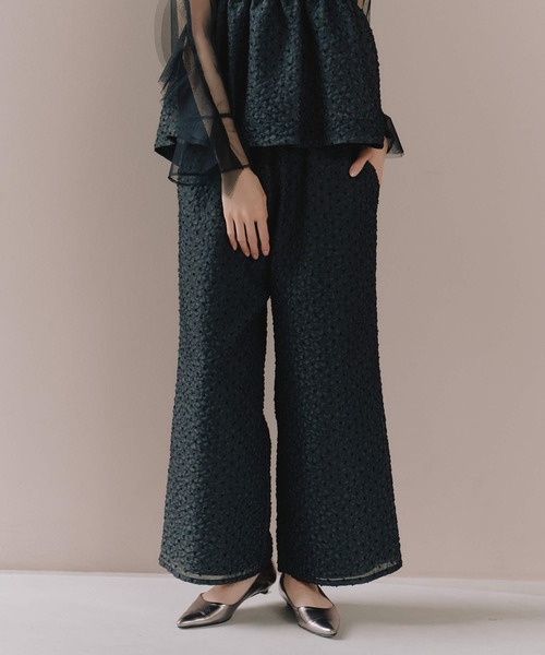 kaene（カエン）の「ドットジャカードパンツ（その他パンツ・レディース・ホワイト/ブラック・FREE）」の6枚目の写真