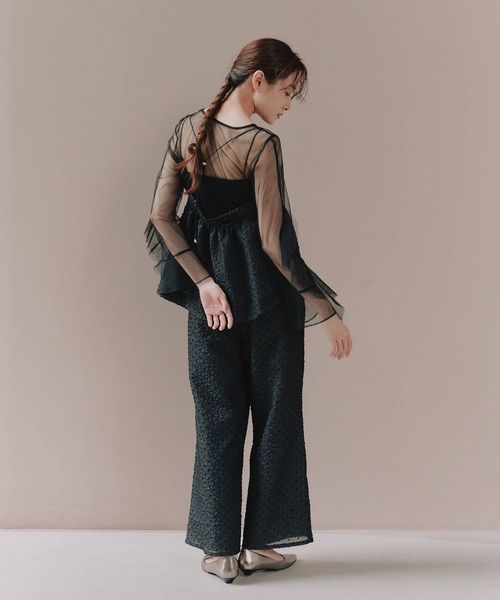 kaene（カエン）の「ドットジャカードパンツ（その他パンツ・レディース・ホワイト/ブラック・FREE）」の4枚目の写真