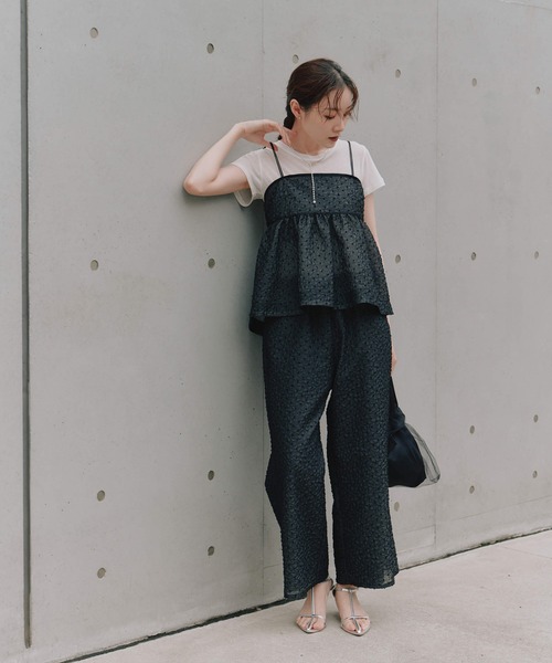 kaene（カエン）の「ドットジャカードパンツ（その他パンツ・レディース・ホワイト/ブラック・FREE）」の7枚目の写真