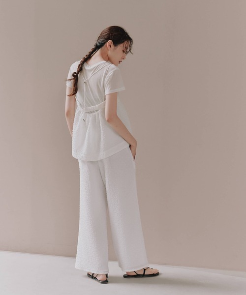 kaene（カエン）の「ドットジャカードパンツ（その他パンツ・レディース・ホワイト/ブラック・FREE）」の9枚目の写真