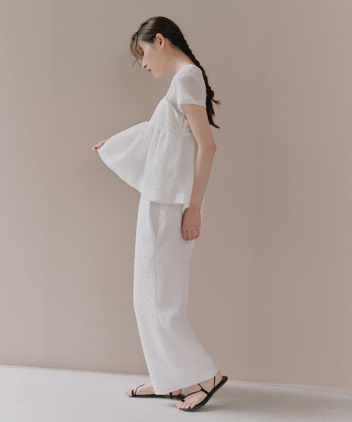 kaene（カエン）の「ドットジャカードパンツ（その他パンツ・レディース・ホワイト/ブラック・FREE）」の10枚目の写真