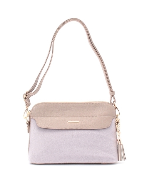 HusHusH（ハッシュアッシュ）の「タッセル付きミニショルダーバッグ（ショルダーバッグ・レディース・ホワイト/ブラウン/グレー/ブラック・00）」の4枚目の写真