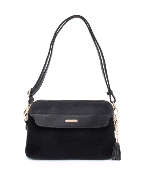 HusHusH（ハッシュアッシュ）の「タッセル付きミニショルダーバッグ（ショルダーバッグ・レディース・ホワイト/ブラウン/グレー/ブラック・00）」の3枚目の写真