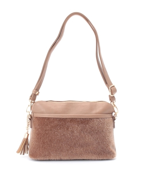 HusHusH（ハッシュアッシュ）の「タッセル付きミニショルダーバッグ（ショルダーバッグ・レディース・ホワイト/ブラウン/グレー/ブラック・00）」の6枚目の写真