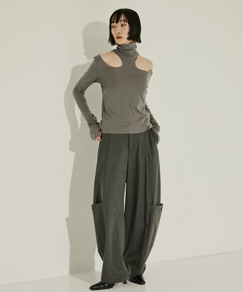 JOHN LAWRENCE SULLIVAN/ジョンローレンスサリバン】WOOL RIB HOLLOWED