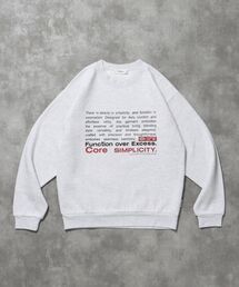 FFEIN（フェイン）の「【FFEIN(フェイン)】ヘビーウエイトメッセージスウェット   裏起毛 スウェット クルーネック ワンポイント プリント（スウェット）」