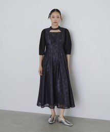 デコルテカットアウトレースドレス / decollete cut out lace dress