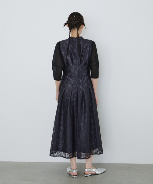 ANDRESD(アンドレスド)の「デコルテカットアウトレースドレス / decollete cut out lace dress(ドレス・レディース・グレー/ブラック/ブラウン/チャコール・S/M/L)」の13枚目の写真