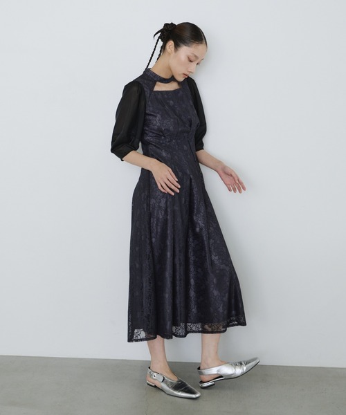 ANDRESD(アンドレスド)の「デコルテカットアウトレースドレス / decollete cut out lace dress(ドレス・レディース・グレー/ブラック/ブラウン/チャコール・S/M/L)」の19枚目の写真