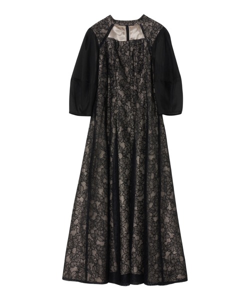 ANDRESD(アンドレスド)の「デコルテカットアウトレースドレス / decollete cut out lace dress(ドレス・レディース・グレー/ブラック/ブラウン/チャコール・S/M/L)」の17枚目の写真