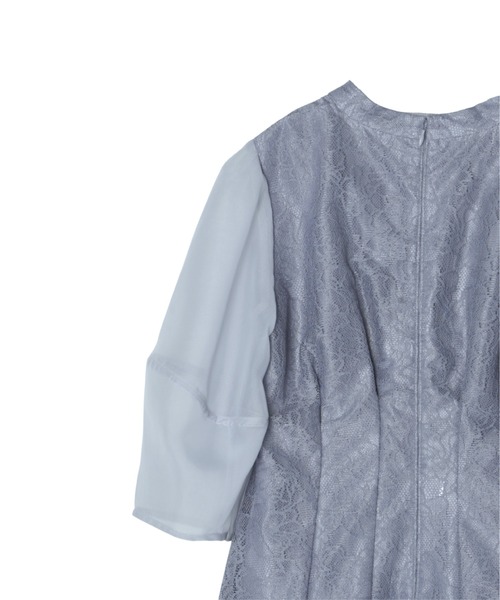 ANDRESD(アンドレスド)の「デコルテカットアウトレースドレス / decollete cut out lace dress(ドレス・レディース・グレー/ブラック/ブラウン/チャコール・S/M/L)」の5枚目の写真