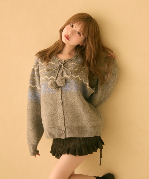 TITTY&CO.（ティティーアンドコー）の「レイヤードニットパンツ（その他パンツ・レディース・グレー/アイボリー/ブラウン・FREE）」の22枚目の写真