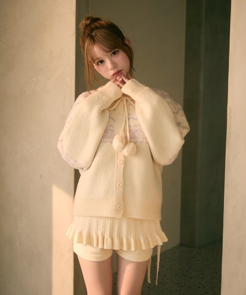 TITTY&CO.（ティティーアンドコー）の「レイヤードニットパンツ（その他パンツ・レディース・グレー/アイボリー/ブラウン・FREE）」の11枚目の写真