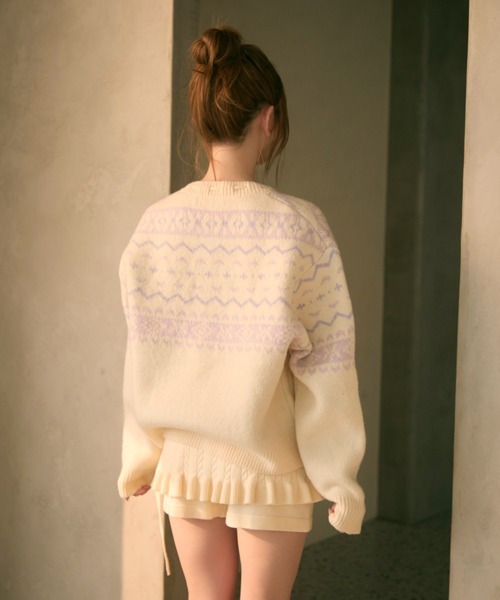 TITTY&CO.（ティティーアンドコー）の「レイヤードニットパンツ（その他パンツ・レディース・グレー/アイボリー/ブラウン・FREE）」の16枚目の写真