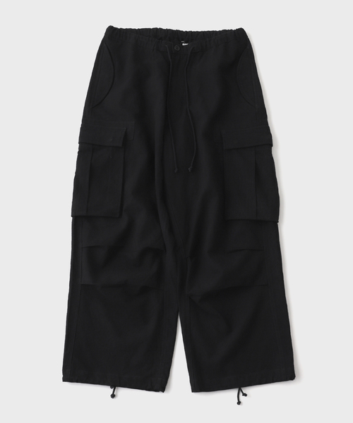 Story mfg.(ストーリーエムエフジー)の「STORY mfg. / ストーリーエムエフジー. PEACE PANTS(カーゴパンツ・メンズ・ブラック・MEDIUM)」の1枚目の写真