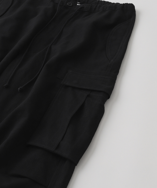Story mfg.(ストーリーエムエフジー)の「STORY mfg. / ストーリーエムエフジー. PEACE PANTS(カーゴパンツ・メンズ・ブラック・MEDIUM)」の3枚目の写真