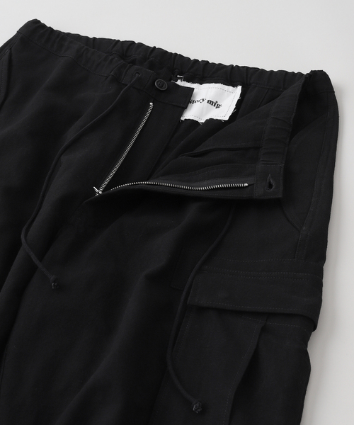 Story mfg.(ストーリーエムエフジー)の「STORY mfg. / ストーリーエムエフジー. PEACE PANTS(カーゴパンツ・メンズ・ブラック・MEDIUM)」の5枚目の写真